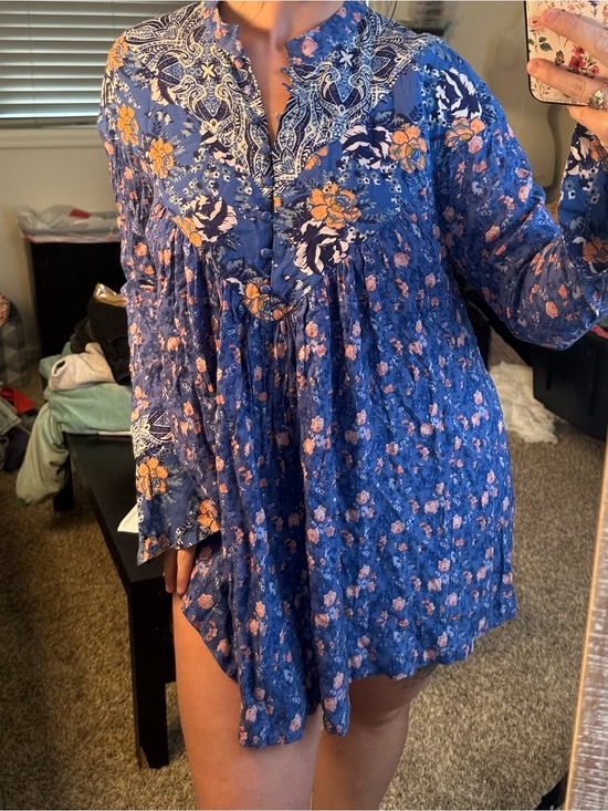 Free People Tops - Free People Wildflower Fields Henley Tunic